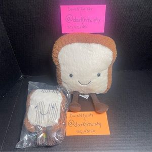 BNWT SET OF 2 JELLYCAT TOAST LARGE AND SMALL PLUSH